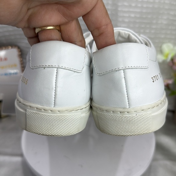 (S7) Common Projects leather Women's White Achilles Low Top Sneakers, Size 8 - Picture 11 of 11